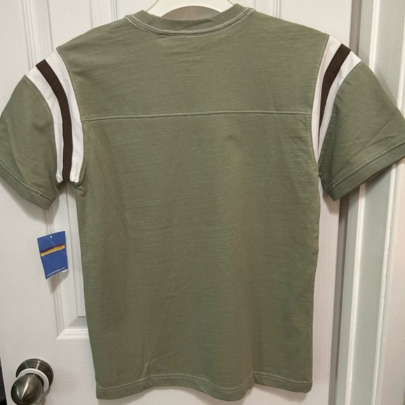 Boys Woodland Basics, SZ 12, 100% Cotton, Light Green, S/S, NWT - Picture 2 of 3
